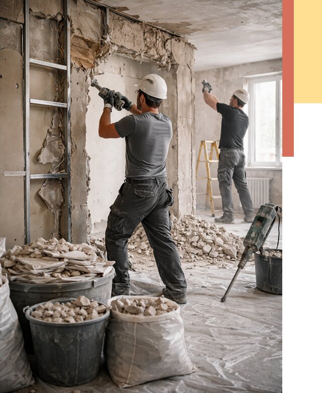 Демонтажные работы в Мурманске от 2776 руб. — услуги и цена под ключ | ОТДЕЛОЧНИК-Мрм