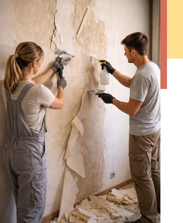 Снятие старых обоев в Мурманске от 5398 руб. под ключ недорого | ОТДЕЛОЧНИК-Мрм