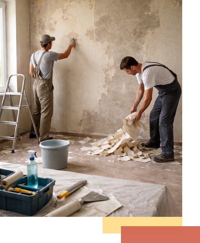 Снятие старых обоев в Мурманске быстро и качественно