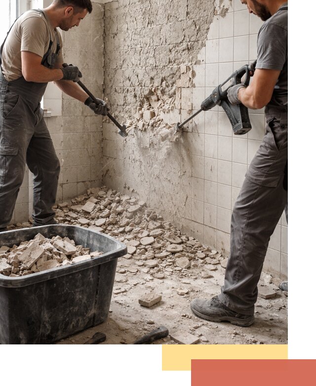 Демонтаж плитки со стен в Мурманске быстро и аккуратно