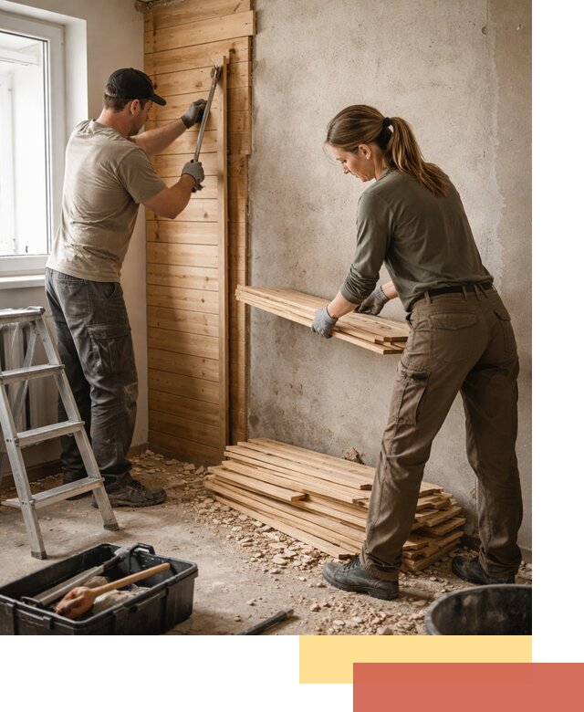 Демонтаж вагонки со стен в Мурманске — профессиональный демонтаж