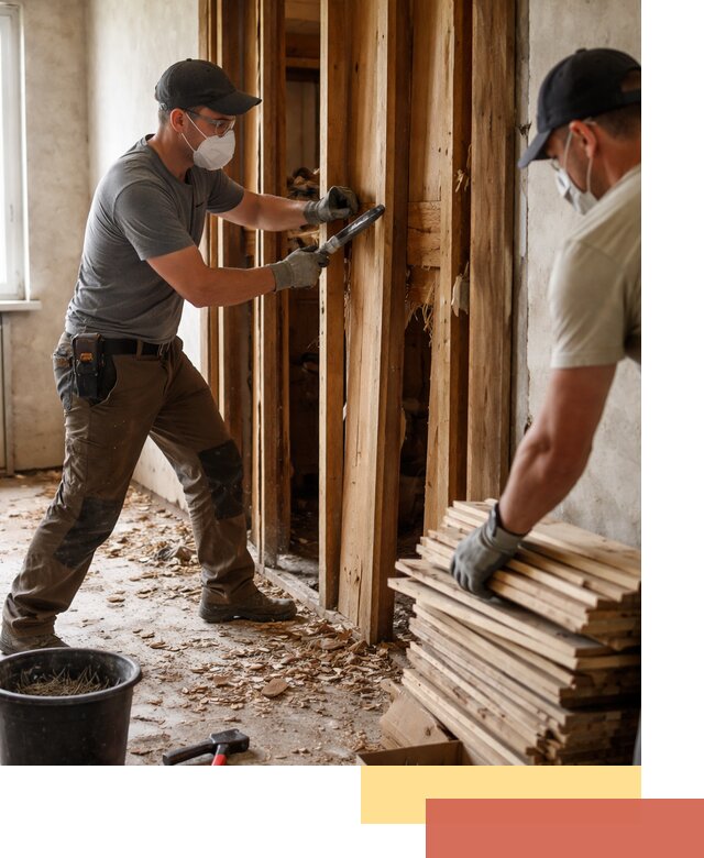 Демонтаж деревянных перегородок в Мурманске быстро и аккуратно