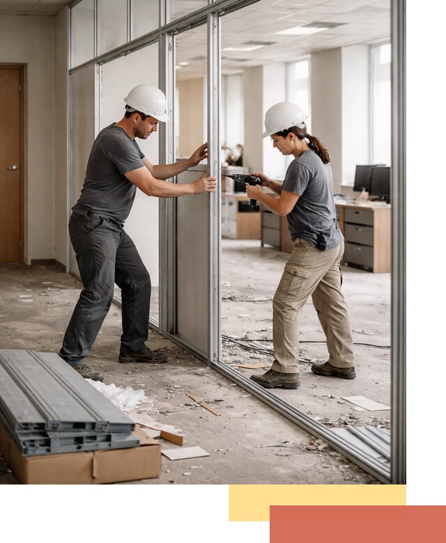 Демонтаж алюминиевых перегородок в Мурманске быстро и аккуратно