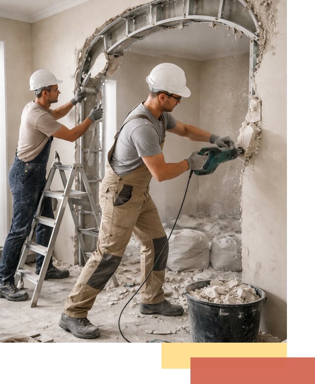 Демонтаж гипсокартонной арки в Мурманске быстро и аккуратно