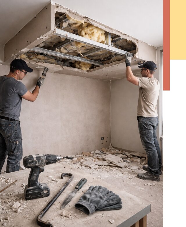 Демонтаж короба из гипсокартона в Мурманске от 1563 руб. — быстро и недорого | ОТДЕЛОЧНИК-Мрм