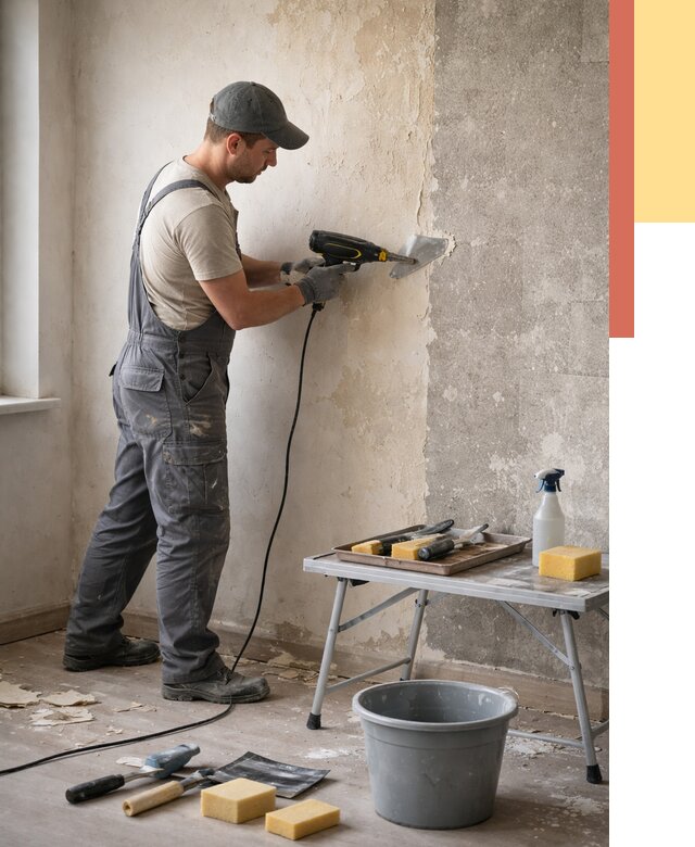 Очистка стен от клея в Мурманске от 1902 руб. — снятие и удаление клея со стен | ОТДЕЛОЧНИК-Мрм