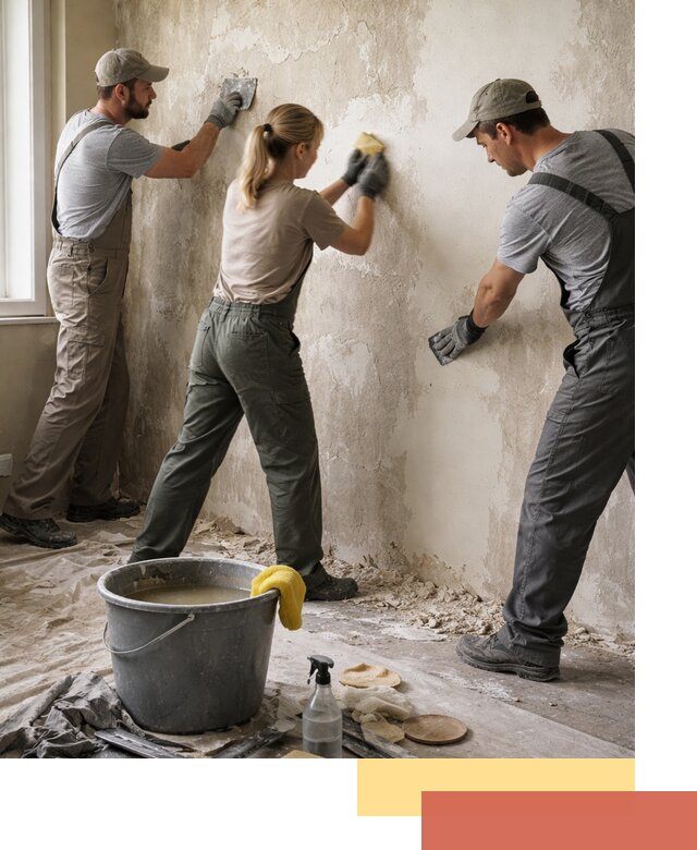 Очистка стен от клея и грунтовки в Мурманске качественно и быстро