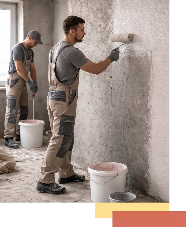 Нанесение бетоноконтакта на стены в Мурманске для последующей отделки