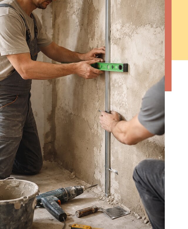 Установка штукатурных маяков в Мурманске от 7197 руб. — быстро и недорого | ОТДЕЛОЧНИК-Мрм