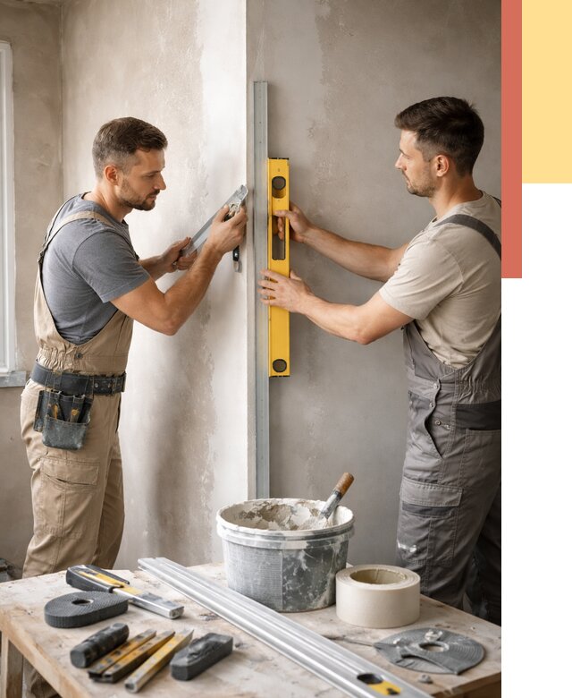 Выведение углов стен в Мурманске от 1902 руб. быстро и недорого | ОТДЕЛОЧНИК-Мрм