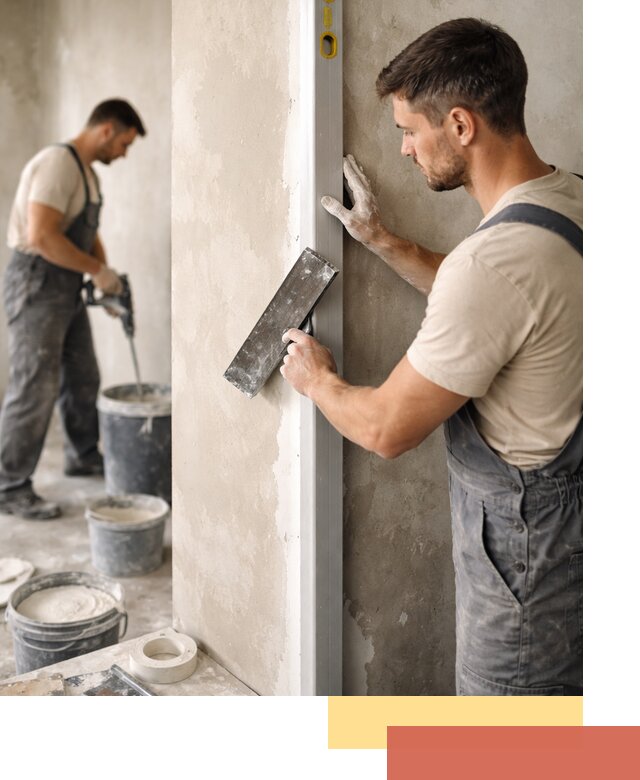 Выведение углов стен в Мурманске: монтаж и оштукатуривание