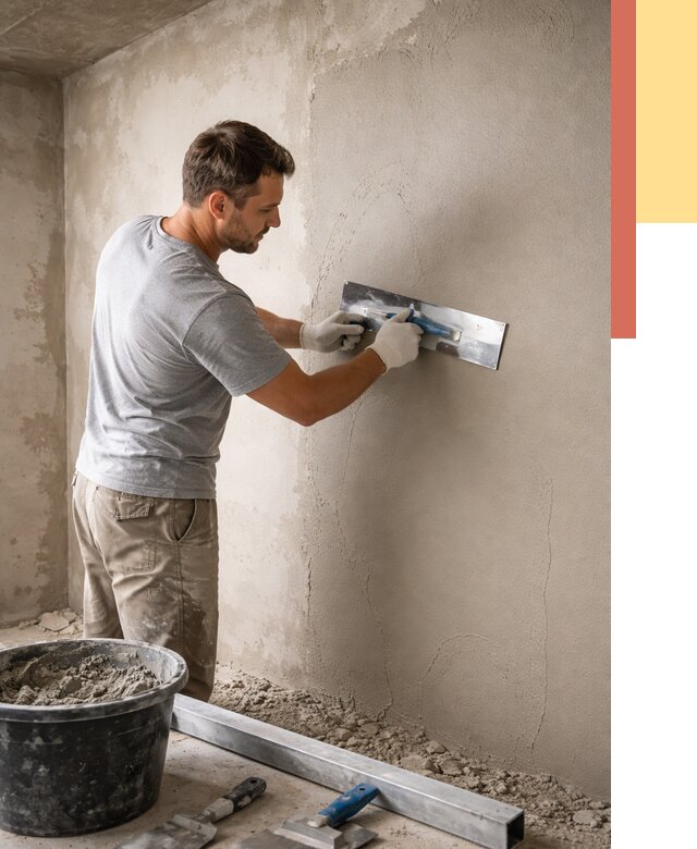 Штукатурка стен без маяков в Мурманске от 7403 руб/м2 — услуги и цена | ОТДЕЛОЧНИК-Мрм