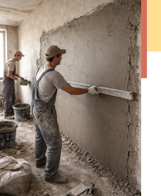 Цементная штукатурка стен в Мурманске от 4627 руб/м2 — быстро и недорого | ОТДЕЛОЧНИК-Мрм