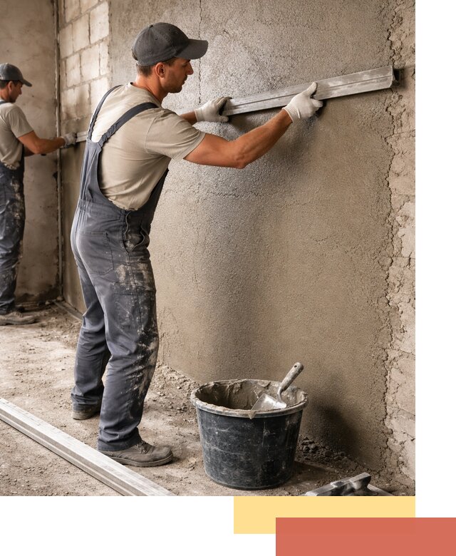 Штукатурка стен цементно-песчаная в Мурманске профессионально