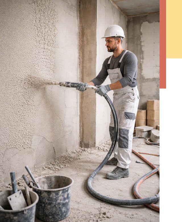 Машинная штукатурка стен в Мурманске под ключ от 6683 руб./м2 | ОТДЕЛОЧНИК-Мрм