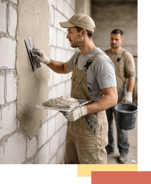 Штукатурка стен из газобетона в Мурманске под ключ