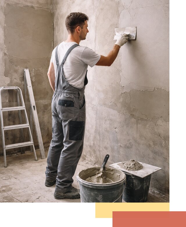 Штукатурка стен в ванной под ключ в Мурманске