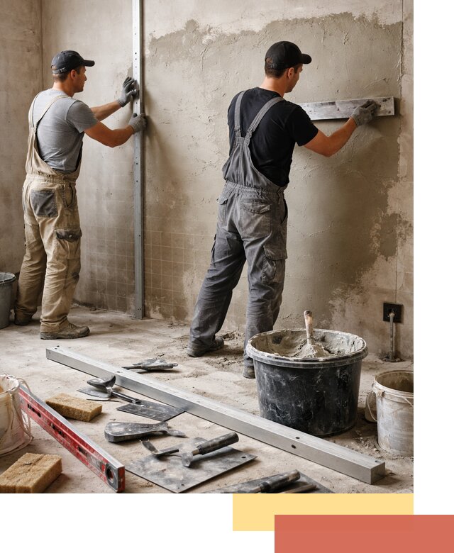 Профессиональная штукатурка стен под плитку в Мурманске
