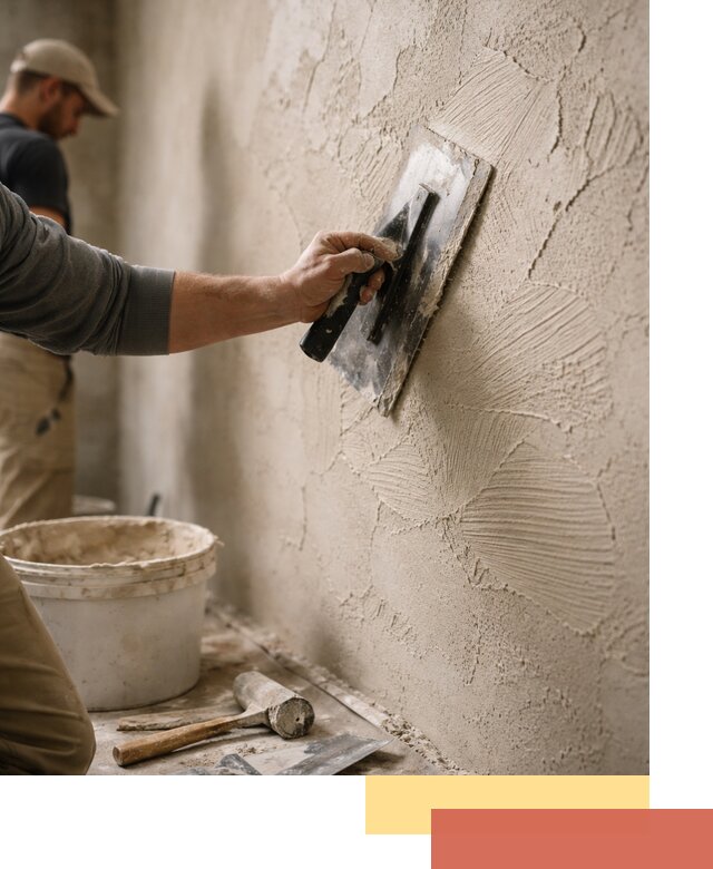 Фактурная штукатурка стен в Мурманске — монтаж, отделка, реставрация