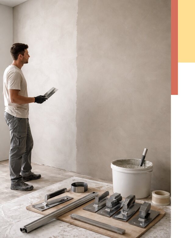 Нанесение микроцемента на стены в Мурманске от 3290 руб./м2 под ключ | ОТДЕЛОЧНИК-Мрм