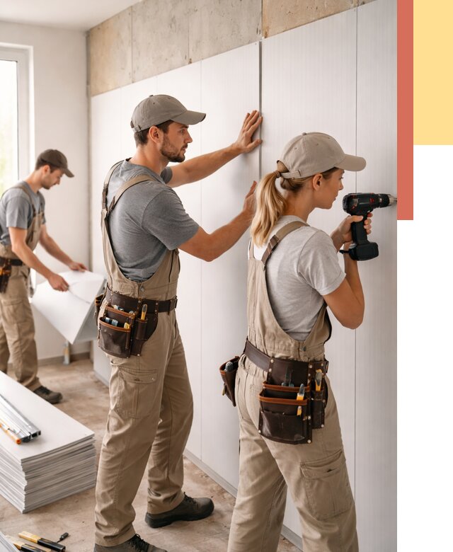 Монтаж ПВХ панелей на стены в Мурманске от 463 руб/м2 — быстро и недорого | ОТДЕЛОЧНИК-Мрм