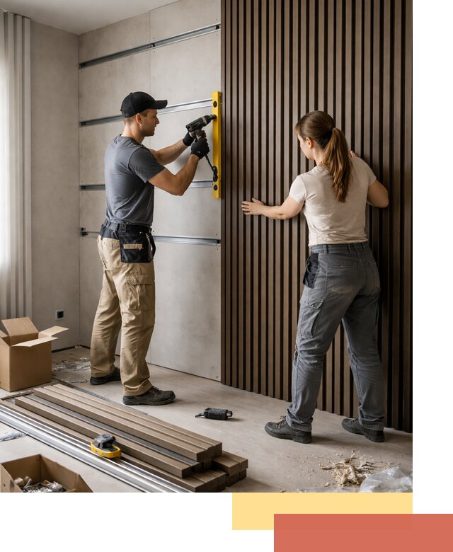 Монтаж реечных панелей на стены в Мурманске