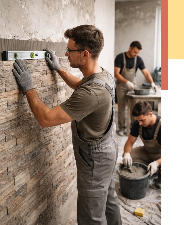 Монтаж искусственного камня в Мурманске от 4627 руб. под ключ | ОТДЕЛОЧНИК-Мрм