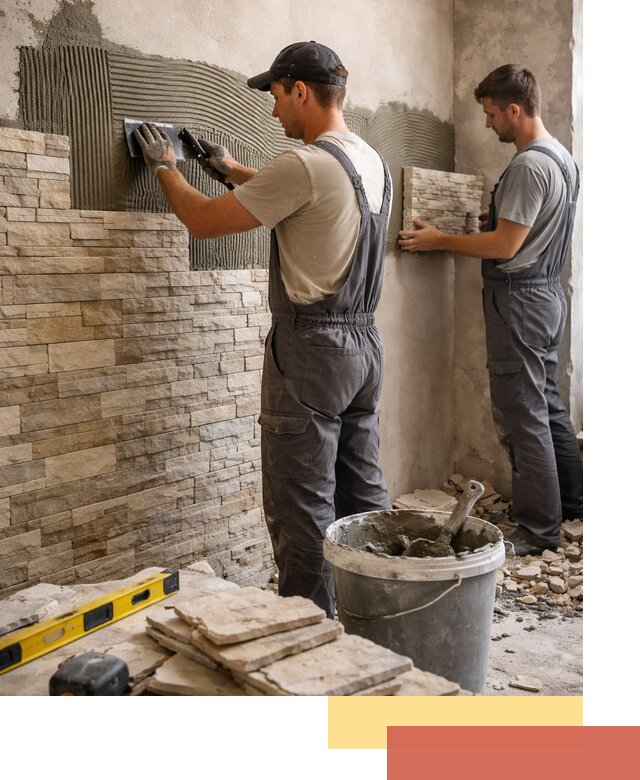 Монтаж искусственного камня в Мурманске — облицовка стен и фасадов