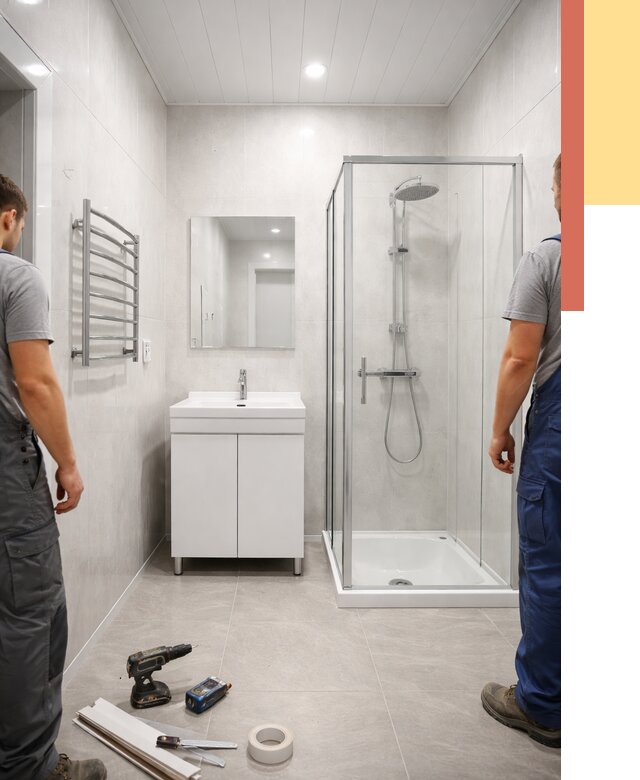 Отделка ванной комнаты панелями ПВХ в Мурманске от 4627 руб. за м2 | ОТДЕЛОЧНИК-Мрм