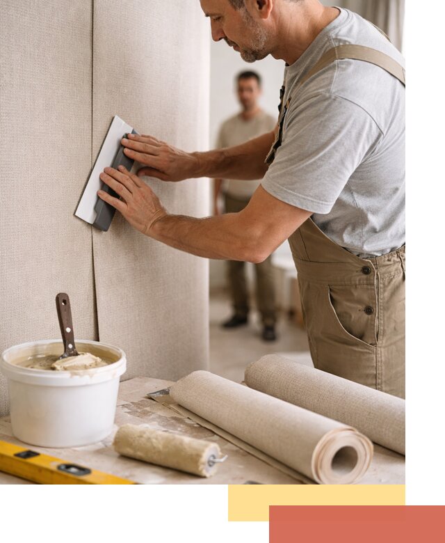 Поклейка текстильных обоев в Мурманске профессионально и аккуратно