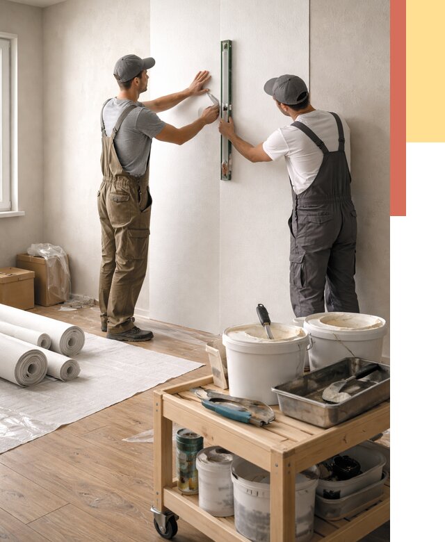 Поклейка стеклообоев в Мурманске от 6683 руб. за м2 — быстро и недорого | ОТДЕЛОЧНИК-Мрм