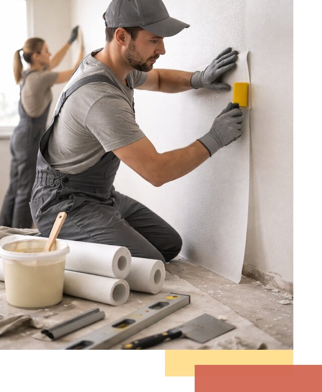 Поклейка стеклообоев профессионально в Мурманске