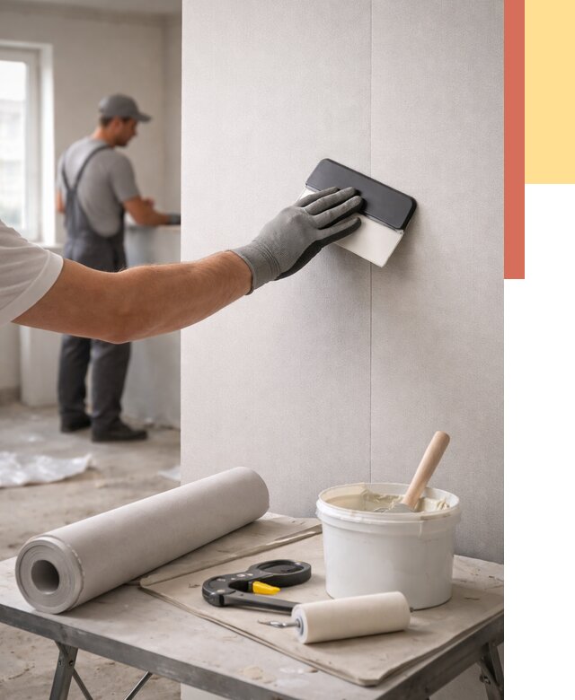 Поклейка обоев под покраску в Мурманске от 3599 руб. за м2 | ОТДЕЛОЧНИК-Мрм