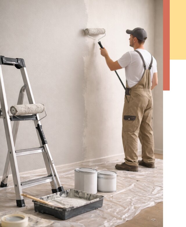 Покраска стен латексной краской в Мурманске от 4627 руб. за м2 | ОТДЕЛОЧНИК-Мрм