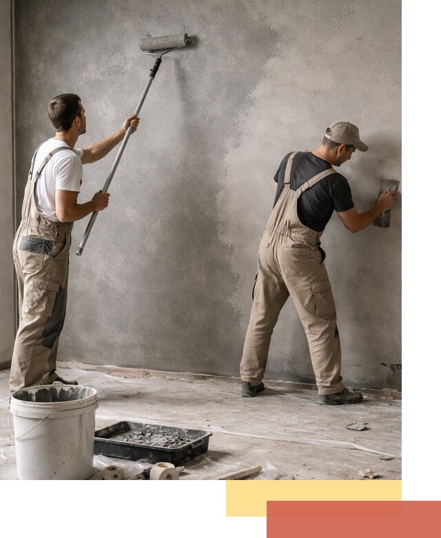 Покраска стен под бетон в Мурманске профессионально и недорого