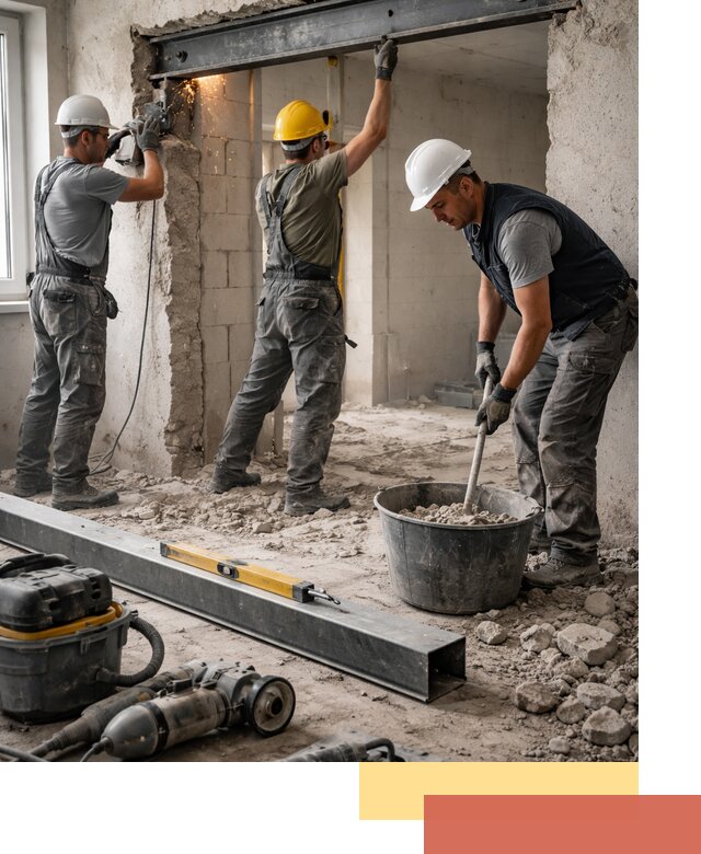 Создание проемов в стенах и несущих конструкциях в Мурманске