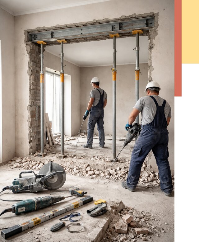 Прорезка проема в стене в Мурманске от 4627 руб. — быстро и недорого | ОТДЕЛОЧНИК-Мрм