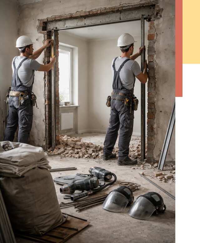 Расширение дверного проема в Мурманске от 12853 руб. под ключ | ОТДЕЛОЧНИК-Мрм