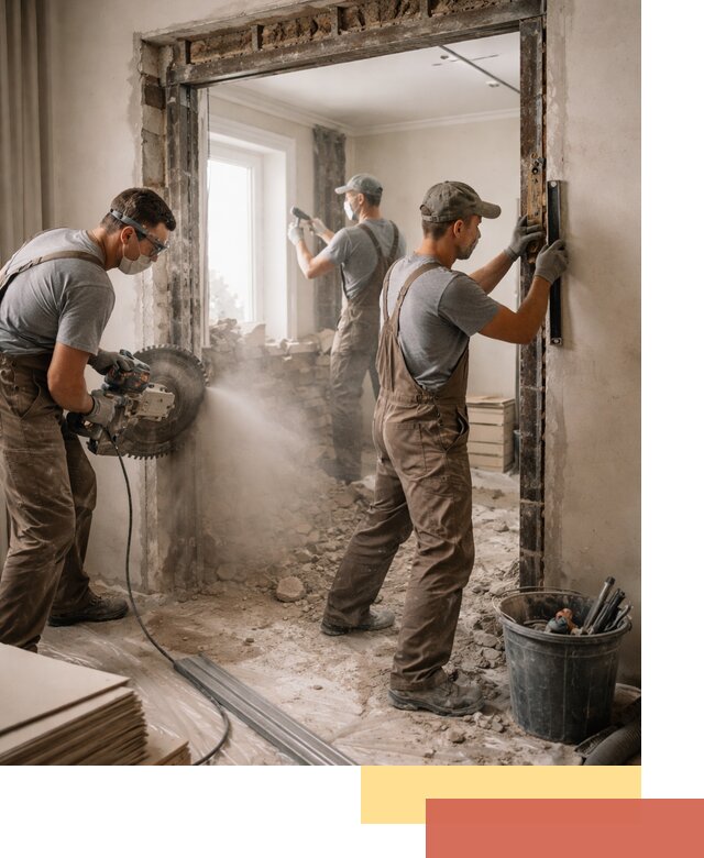 Расширение дверного проема под установку новой двери в Мурманске