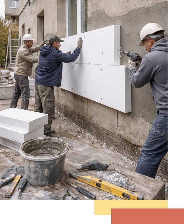 Утепление наружных стен пенопластом в Мурманске