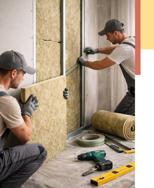 Шумоизоляция стен в Мурманске под ключ от 1902 руб. | ОТДЕЛОЧНИК-Мрм