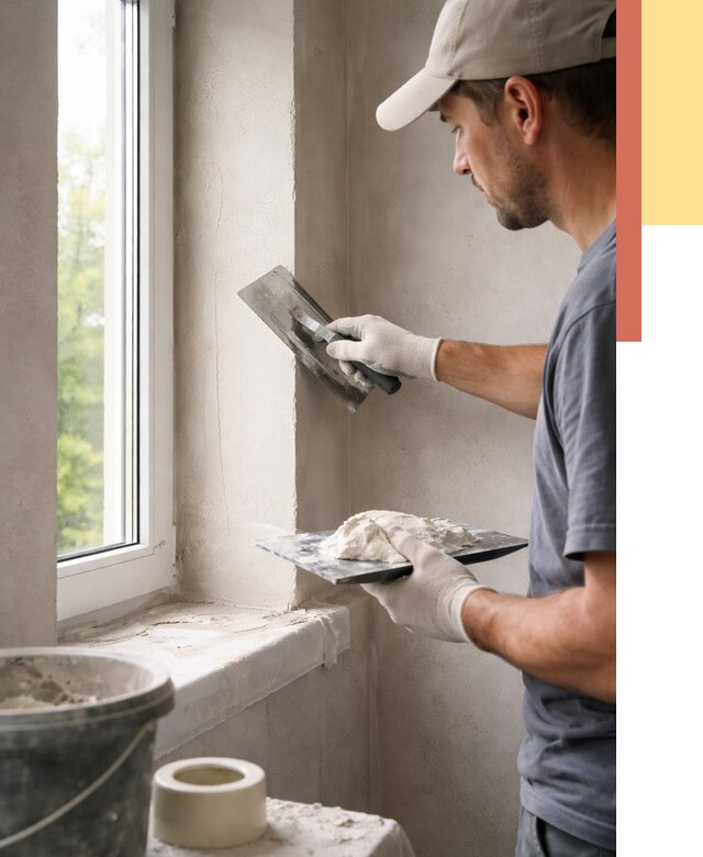 Штукатурка откосов в Мурманске от 4627 руб/м² — услуги и выравнивание под ключ | ОТДЕЛОЧНИК-Мрм