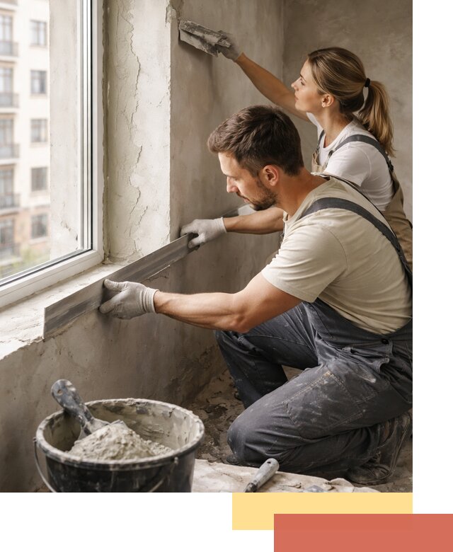 Штукатурка откосов дверей и окон профессионально в Мурманске