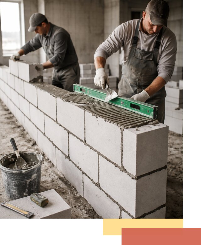 Кладка перегородок из газобетона в Мурманске быстро и качественно