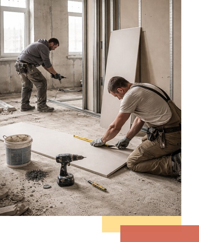 Кладка перегородок из ПГП под ключ в Мурманске