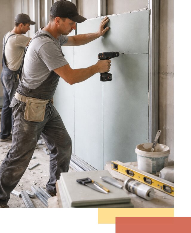 Кладка влагостойких перегородок ПГП в Мурманске