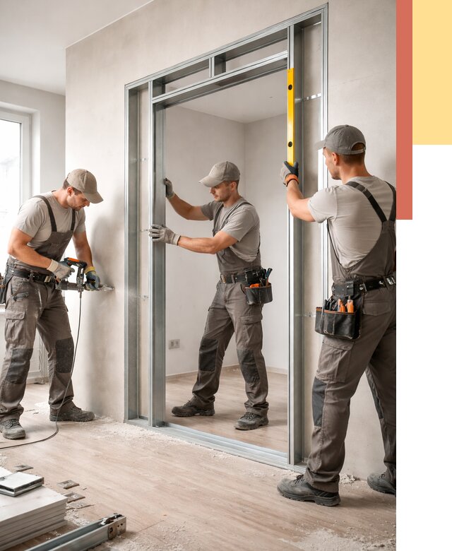 Устройство дверного проема в перегородке в Мурманске от 4627 руб. под ключ | ОТДЕЛОЧНИК-Мрм