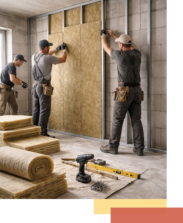 Шумоизоляция перегородок из блоков в Мурманске — монтаж и защита шумоизоляцией