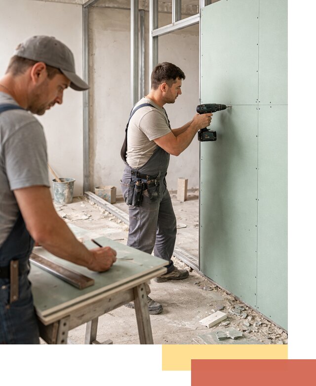 Перегородки из влагостойкого гипсокартона под ключ в Мурманске