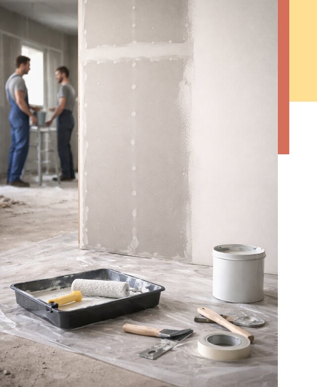 Покраска перегородок из гипсокартона в Мурманске от 4627 руб. под ключ | ОТДЕЛОЧНИК-Мрм